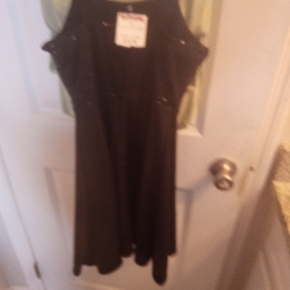 NWT GIRLS SIZE 8 DRESSY BLACK SEQUIN STRAPPY DRESS - Picture 4 of 4
